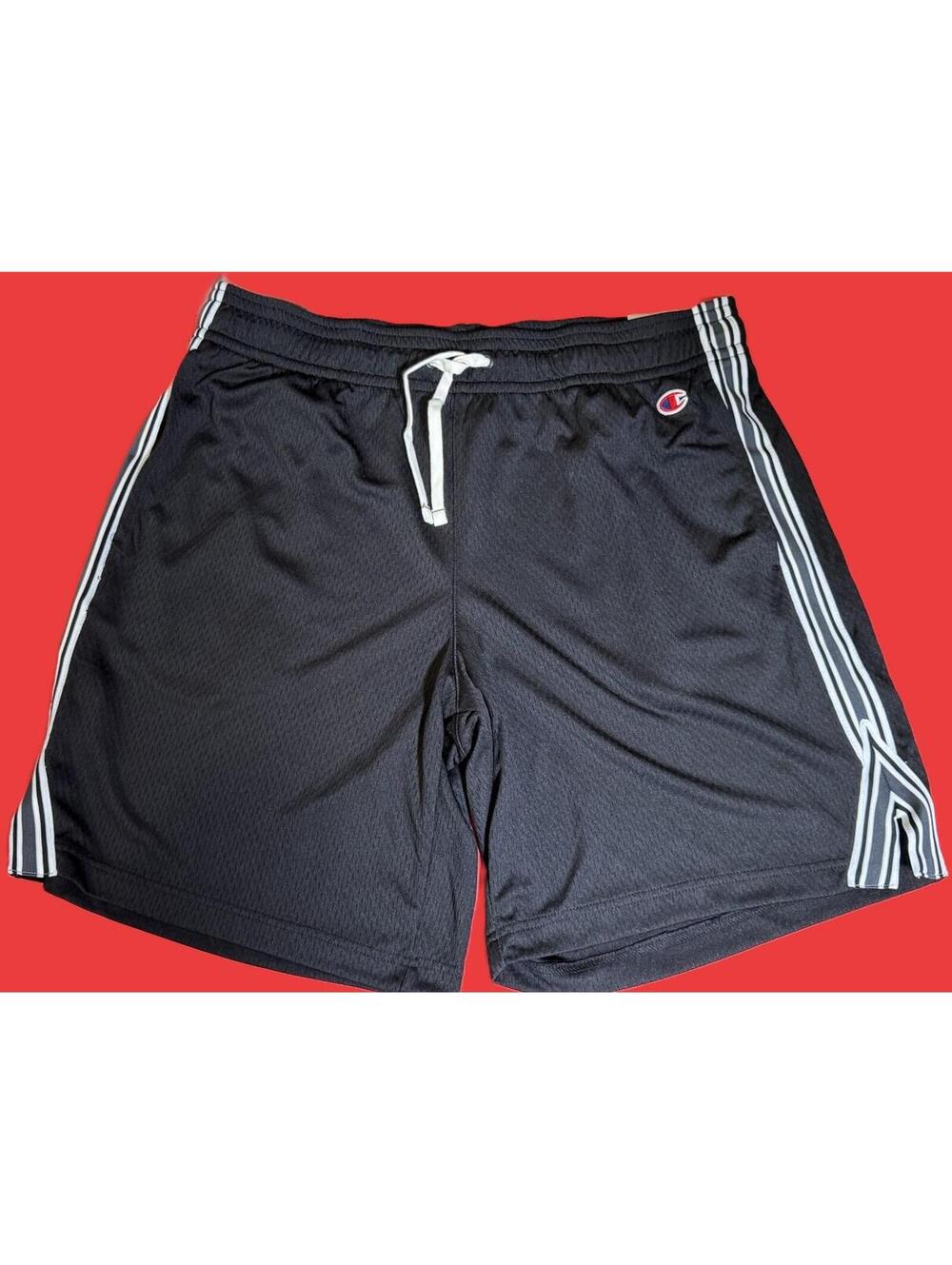 Champion Athletic Mesh Shorts Black & White Womens Size L Loose Fit NWT! NEW!